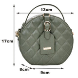 Circular Women Shoulder Bag Leather Crossbody Messenger Bags Purse