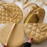 Circular Women Shoulder Bag Leather Crossbody Messenger Bags Purse
