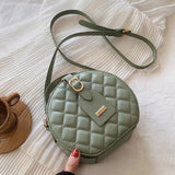 Circular Women Shoulder Bag Leather Crossbody Messenger Bags Purse