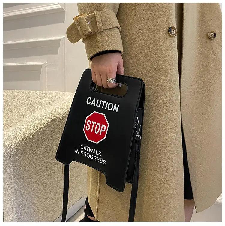 Creative Parking Sign Crossbody Bag Shoulder Bag