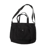Women's Canvas Shoulder Bag Large Capacity Casual Handbags Solid Color Shopper B