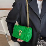 Women's Chain Shoulder Crossbody Bag - Black