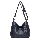 Women Shoulder Bag Pu Leather Crossbody Soft Handbag Purse Zipper Messenger Tote