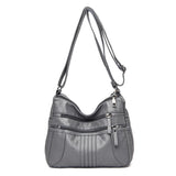 Women Shoulder Bag Pu Leather Crossbody Soft Handbag Purse Zipper Messenger Tote