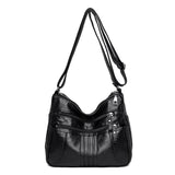 Women Shoulder Bag Pu Leather Crossbody Soft Handbag Purse Zipper Messenger Tote