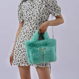 Plush Women's Handbags Fluffy Faux Fur Shoulder Bag Soft Crossbody Bags