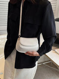 Small Flap Handbag Crossbody Bag for Women PU Leather Solid