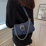 Women's Denim Casual Underarm Shoulder Bag Canvas Handbag and Purse