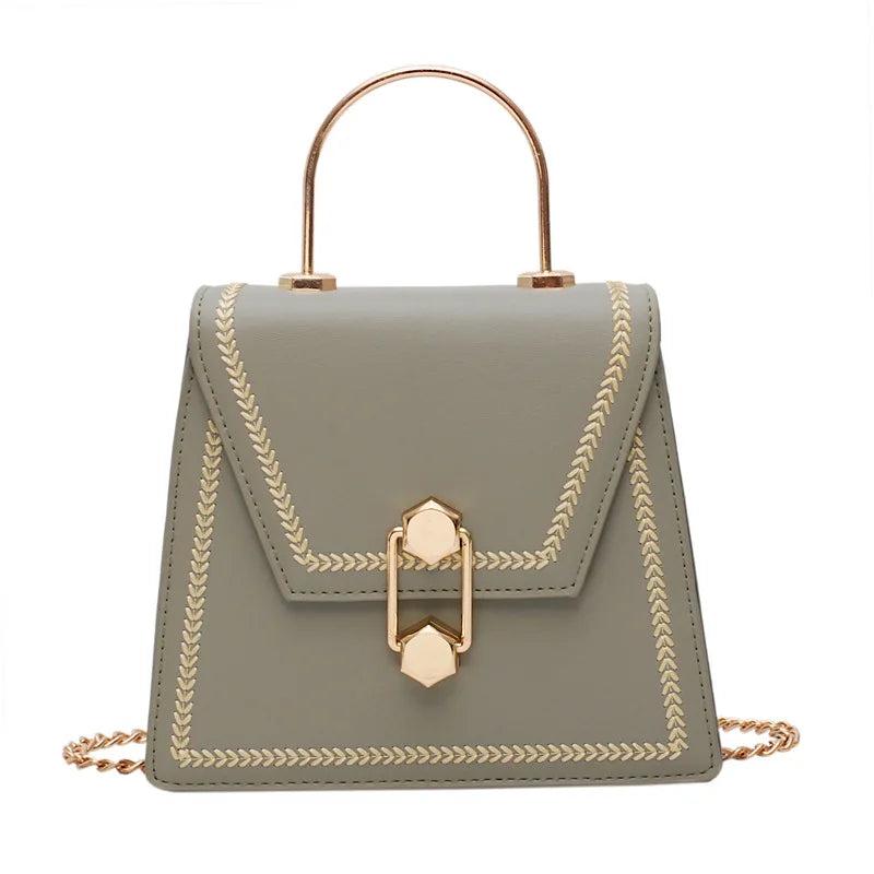 Metal Handle Handbags Women Crossbody Bags Clutch Female Purses Shoulder Messeng