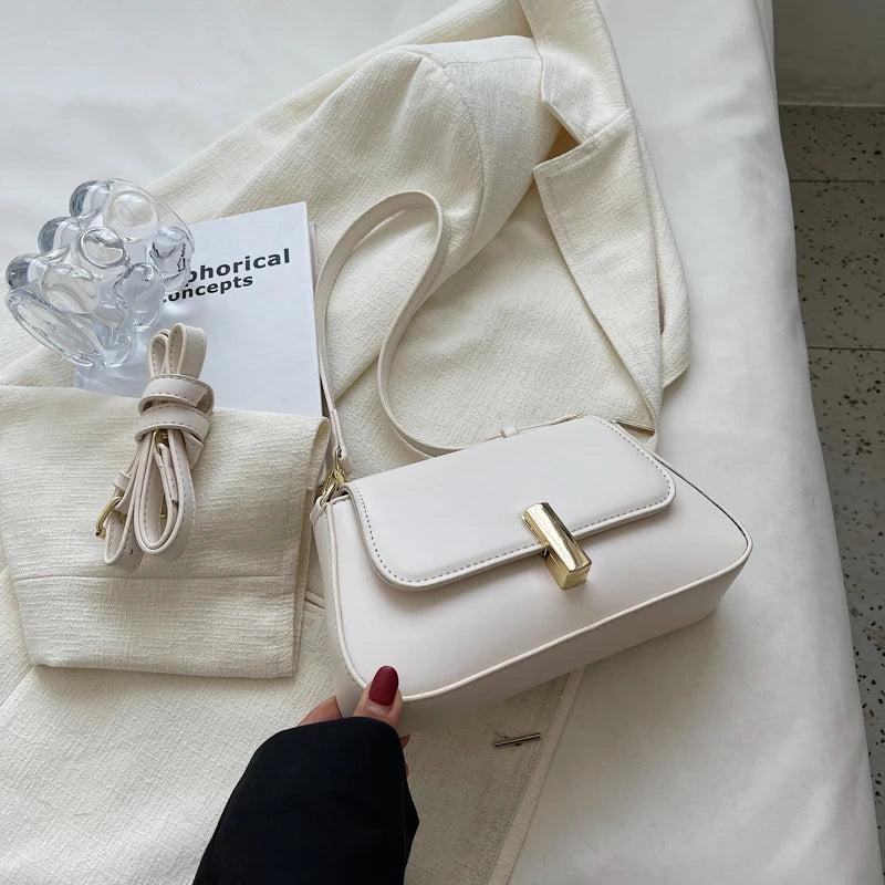 Flap Crossbody Bag Small PU Leather Handbag Purse Shoulder Side Sac