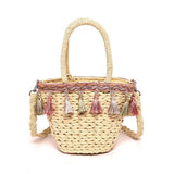 Summer Tassels Straw Shoulder Women's Bag Weaving Female Handbags