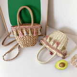 Summer Tassels Straw Shoulder Women's Bag Weaving Female Handbags
