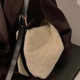 Plush One-Shoulder Bag Niche Ins Furry Love Messenger Bag