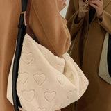 Plush One-Shoulder Bag Niche Ins Furry Love Messenger Bag