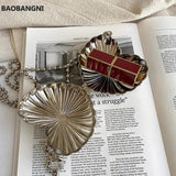 Love Crossbody Tanabata Gift Silver Heart Shape Shoulder Bag