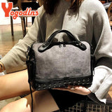 Vintage Rivet Shoulder Bag Women PU Leater Crossbody Bag