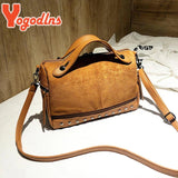 Vintage Rivet Shoulder Bag Women PU Leater Crossbody Bag