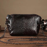 Women Messenger Bag Leather Crossbody Shoulder Bags for Women Female Flower Hand