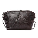 Women Messenger Bag Leather Crossbody Shoulder Bags for Women Female Flower Hand