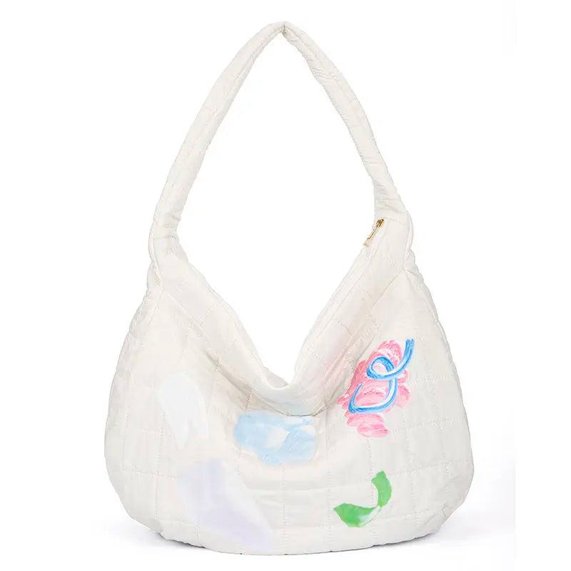 Quilted Women's Shoulder Bag Large Capacity Messenger Casual Tote Handbag