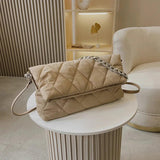 Winter Quilted Shoulder Bag Chain Crossbody Nylon Handbag
