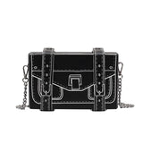 Printing Box Shape Shoulder Bag Ladies Square Crossbody Small Bag