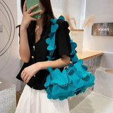 Butterfly Shoulder Bag Petal Stitching Messenger Lady Leather Handbag