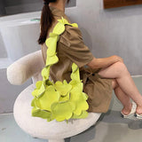 Butterfly Shoulder Bag Petal Stitching Messenger Lady Leather Handbag