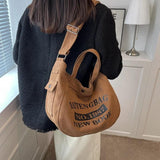 Large Capacity Soft Denim Shoulder Bags for Women