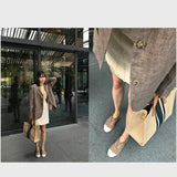 Women's OL High-Capacity Totes Bag Canvas Crossbody Shoulder Handbag