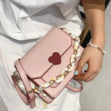 Love Lock Square Bag Ladies Flap Shoulder Bag