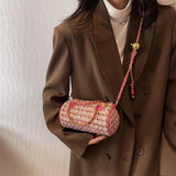 Chains Shoulder Purses Barrel-Shaped Women Hand Bags Quilted Purses