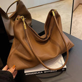 Large Capacity Tote Bag Soft Leather Shoulder Bag