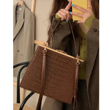 Crocodile Pattern Women's Messenger Bag Shoulder Bags Tote Purse Handbags