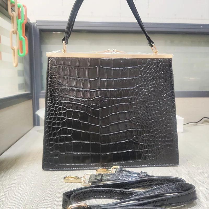 Crocodile Pattern Women's Messenger Bag Shoulder Bags Tote Purse Handbags