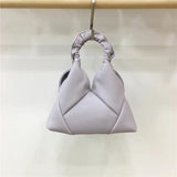 Ruched PU Leather Shoulder Bag for Women