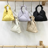 Ruched PU Leather Shoulder Bag for Women