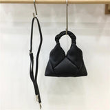 Ruched PU Leather Shoulder Bag for Women