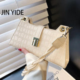 Crocodile Leather Crossbody Bag Orange Green Shoulder Tote