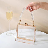 Transparent Hand Bags for Women Bride Purse Top Handbags Clear Party Evening Acr
