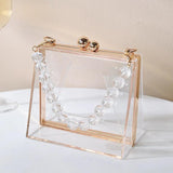 Transparent Hand Bags for Women Bride Purse Top Handbags Clear Party Evening Acr