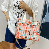 Alpaca & Cacti Print Shoulder Bag