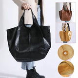 Large Capacity Women Shoulder Bag Soft PU Leather Handbag Totes Shopping Bag
