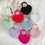 Jelly PVC Heart Chain Shoulder Bag Small Purses Handbags Girls Crossbody