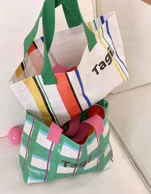 Colorful Woven Small Shoulder Bag Purse Handbag Ladies Lunch Bento Bag