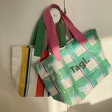 Colorful Woven Small Shoulder Bag Purse Handbag Ladies Lunch Bento Bag