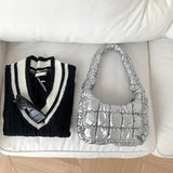 Underarm Shoulder Protable Bag Wallet Solid Handbag