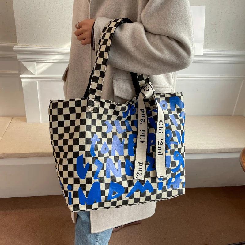 Canvas Tote Bag For Ladies Orange Large Women Handbags