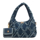Denim Shoulder Bag Women Handbag Purse Casual Tote