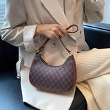 Vintage PU Leather Underarm Bag for Women Handbags